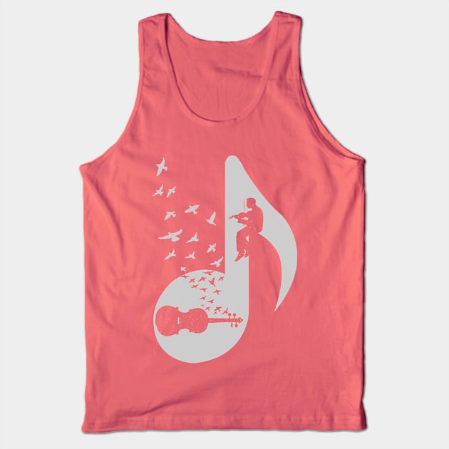 Musical note - Violin Tank Top by barmalisiRTB